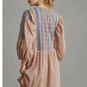 NWT Anthropologie Embroidered Tunic Dress